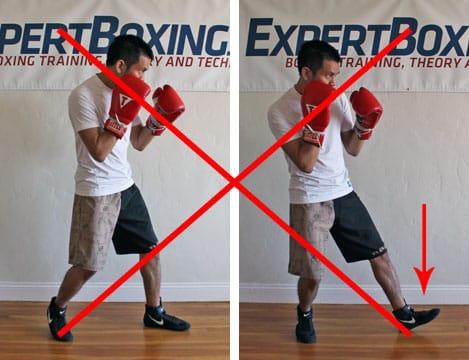 boxing footwork tips - heel push