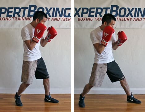 boxing footwork tips - toe push