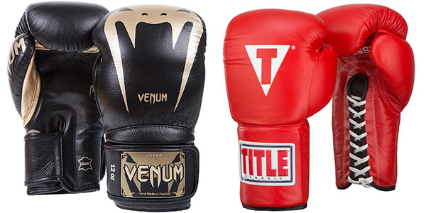 Title Boxing Supreme Leather Bag Gloves - M - Gold/Silver