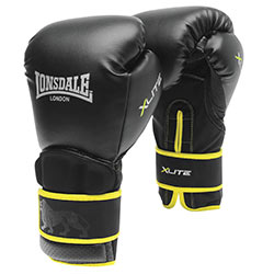 Lonsdale Cruiser Training Boxing Gloves, Hook and Loop, Black