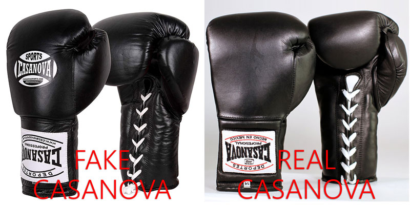 Casanova boxing gloves - fake vs real