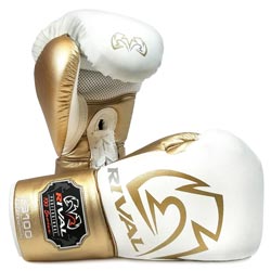 Junior and Senior Pro-Box Champ Star Sparring Gloves White/Gold 