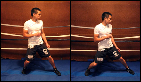 Crouching stance deals boxing