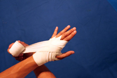 boxing glove wrist wraps